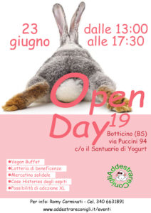 locandina open day 2019 al Santuario di Yogurt e Romy